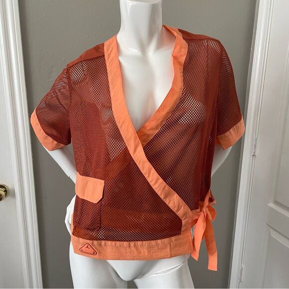 Jordan Tops - Nike Air Jordan Engineer 23 Lifestyle Mesh Orange Top Women’s Sz XS (DO4…